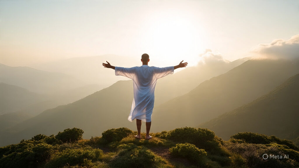 a serene person standing with arms wide 1 Love, Money, and Purpose: The 3 Fights You'll Keep Losing Without Inner Work